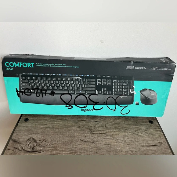 Logitech MK345 Black Keyboard and Mouse Combo COMFORT - Picture 2 of 6